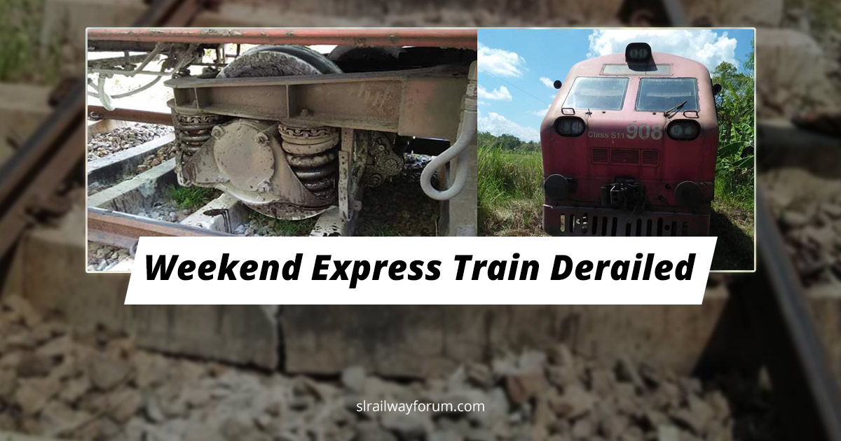 Matara bound weekend express train derailed